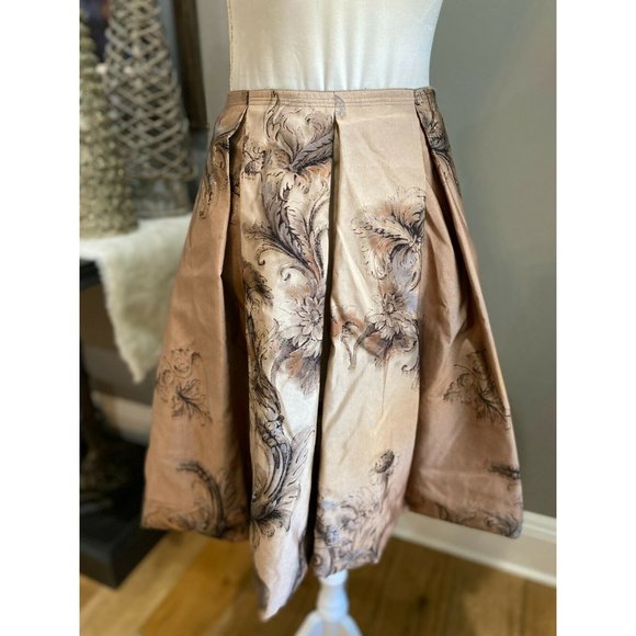 PRADA Silk Pleated Bubble Midi Paisley Skirt 6 - Picture 7 of 10